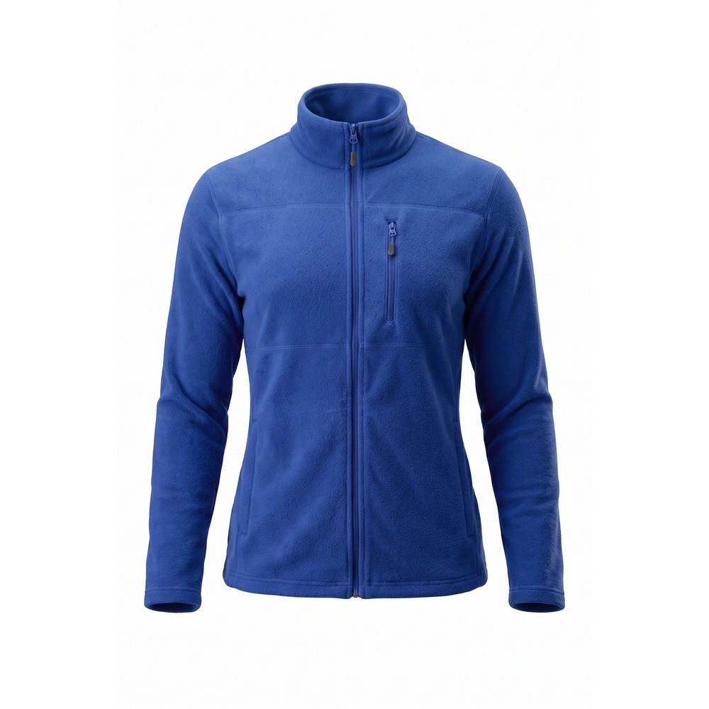 Alpine Lakes Womens Royal Blue Full Zip Fleece Jacket Mock Neck Large RN135523